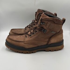 Ecco Track 25 Gore-Tex Brown Leather Moc Toe Hiking Boots Mens EU 45 US 11-11.5